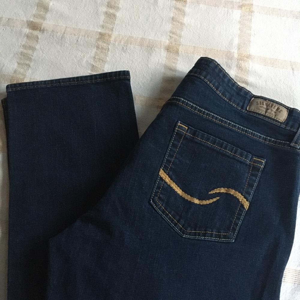 SZ 16 LEVIS MID RISE STRAIGHT LEG BLUE JEANS